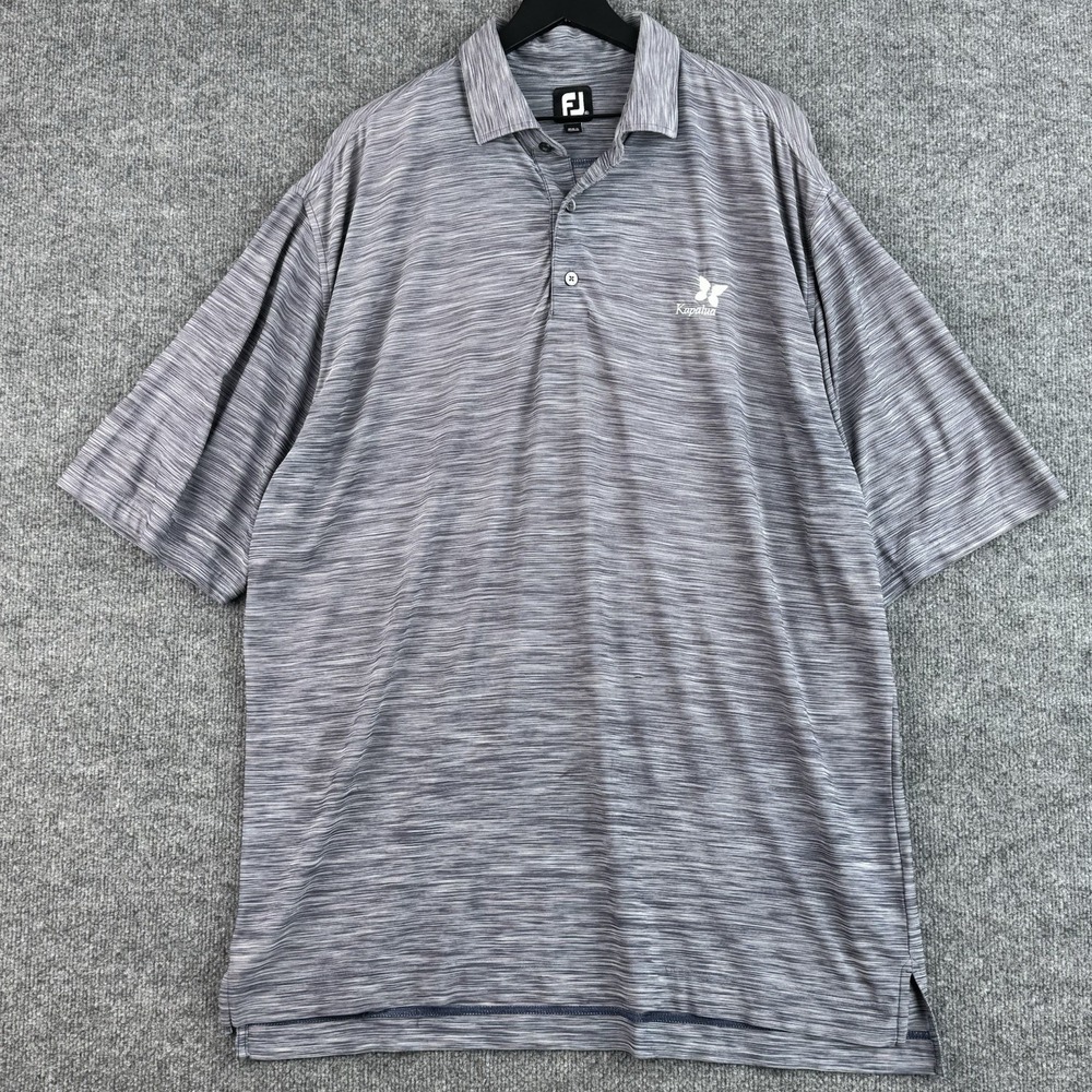 FootJoy Performance Polo Shirt Mens XL Gray Heather Kapalua Golf Short Sleeve